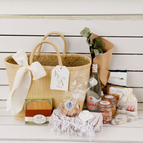 wedding welcome basket for guests