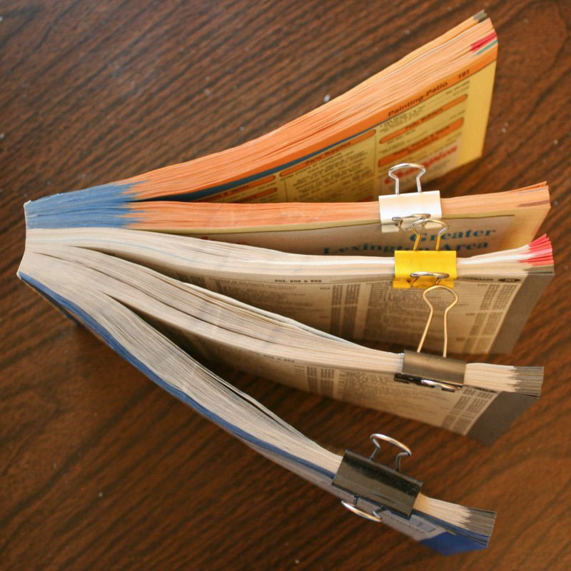 Recycle a Phone Book into a Pen Organizer