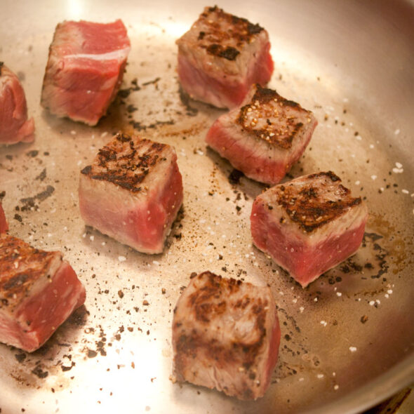 beef bites with dipping sauces