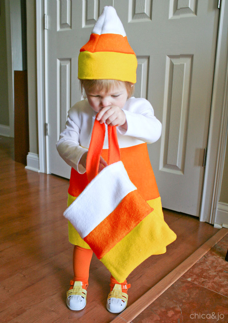 Easy candy corn costume for kids | Chica and Jo