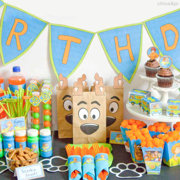 Scooby Doo birthday party ideas and printables Chica and Jo