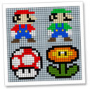 8-Bit Super Mario Brothers Pixel Art (Free Pattern) | Chica and Jo