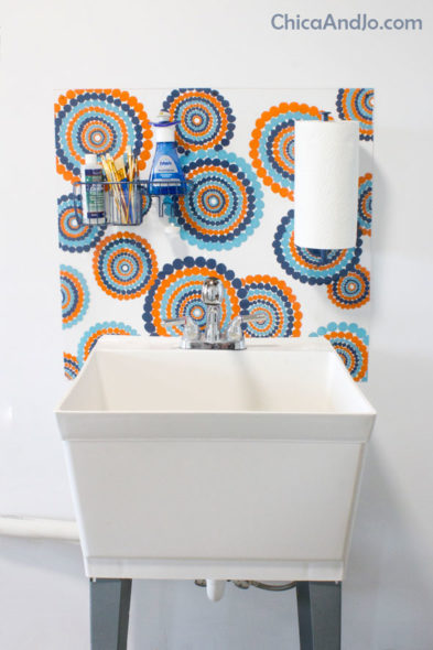 Functional utility sink backsplash idea | Chica and Jo