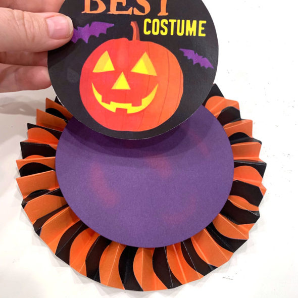 Halloween costume party prize ribbons and voting slips