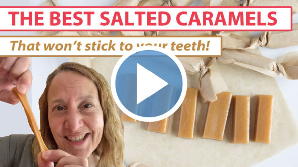 soft and chewy salted caramels recipe video