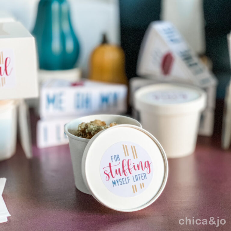 Thanksgiving Leftovers Station with Printable Labels | Chica and Jo