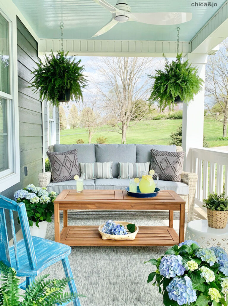 DIY Southern Front Porch Renovation with Curb Appeal | Chica and Jo