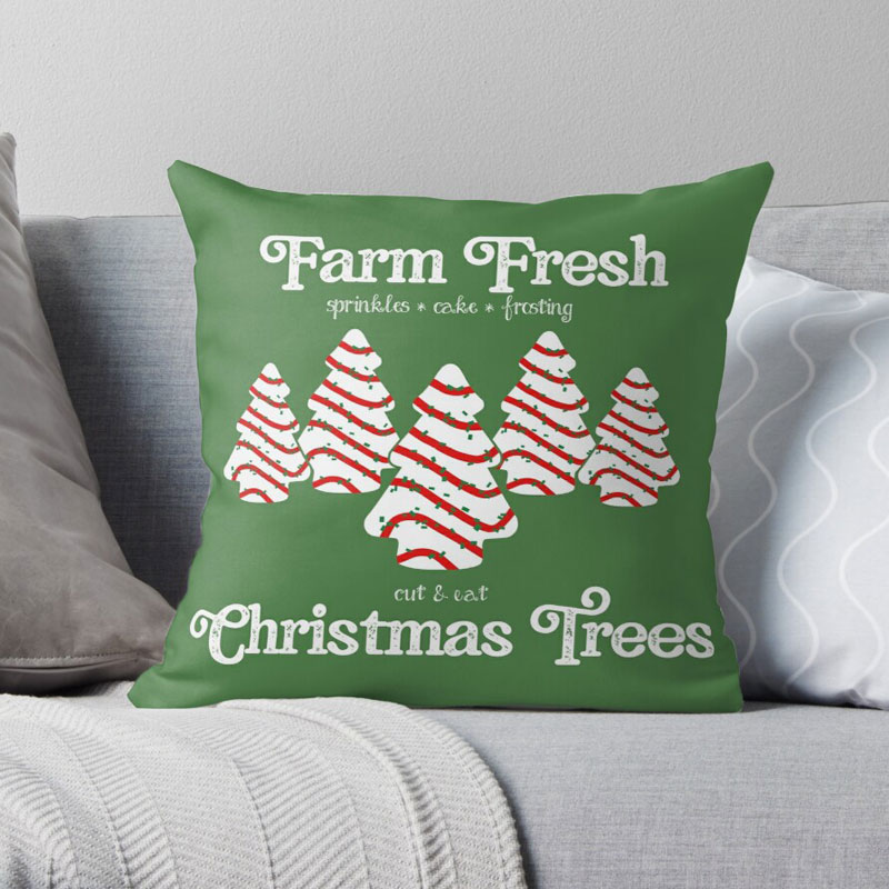 Christmas Tree Farm Sign Featuring Little Debbie Christmas Tree Cakes 