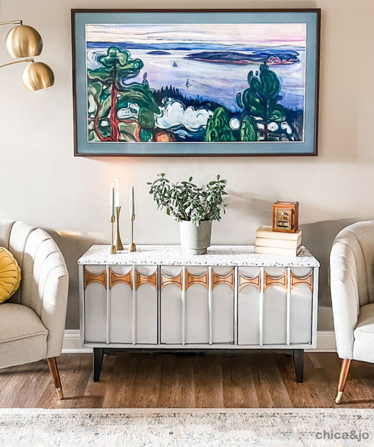 Mid-century Modern Console Table Makeover | Chica and Jo