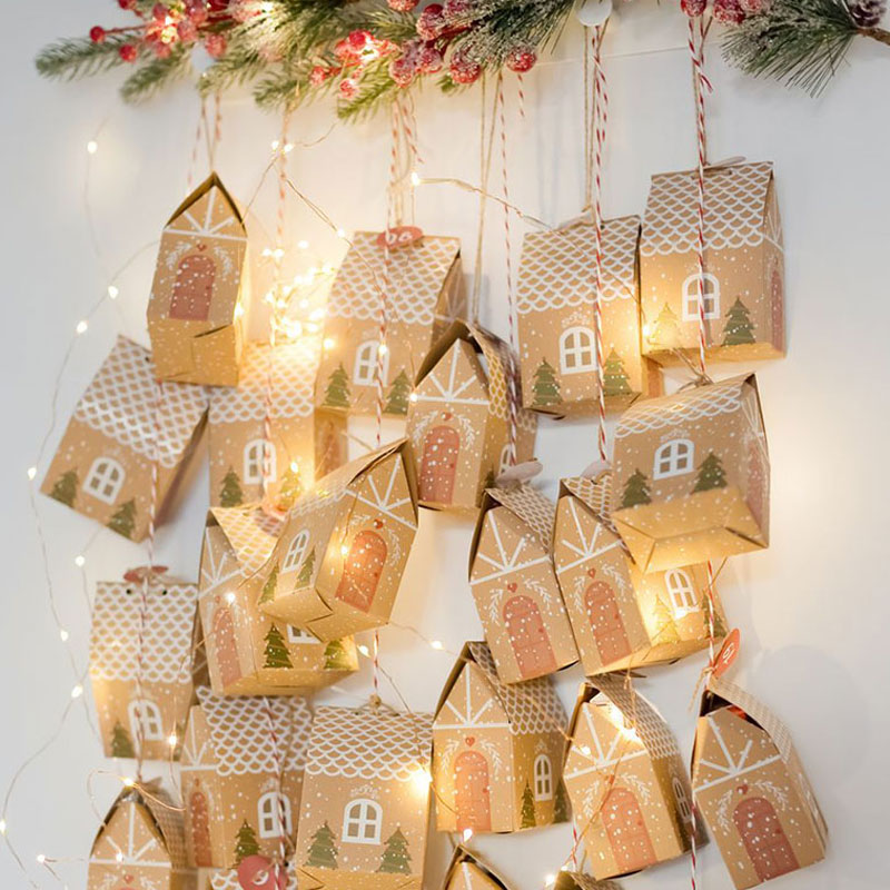 Unique Diy Advent Calendar Ideas Cardboard Houses 
