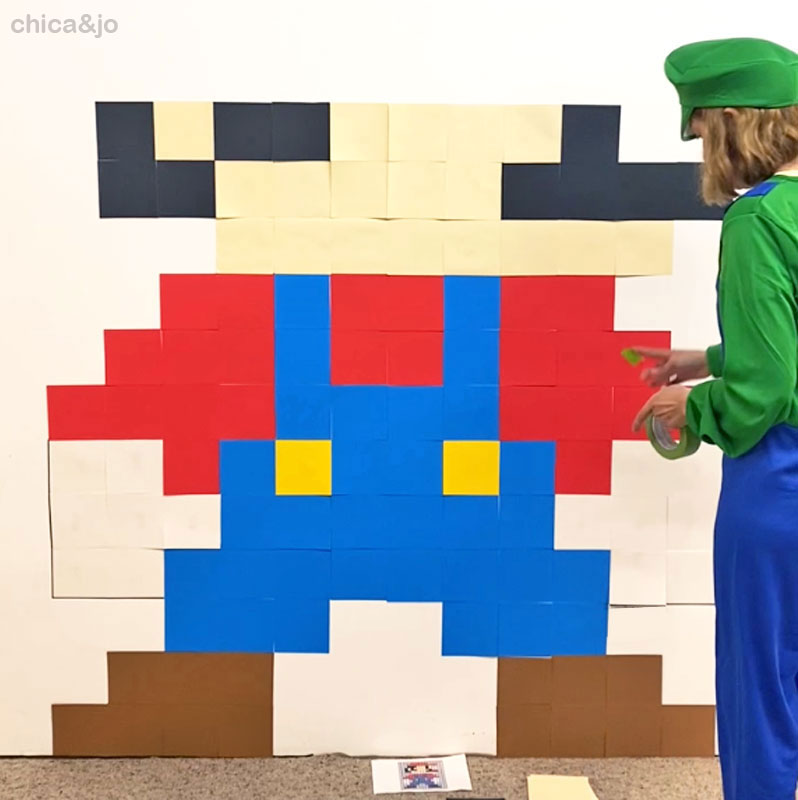 Super Mario Party Decor - Pixel Wall Art | Chica and Jo