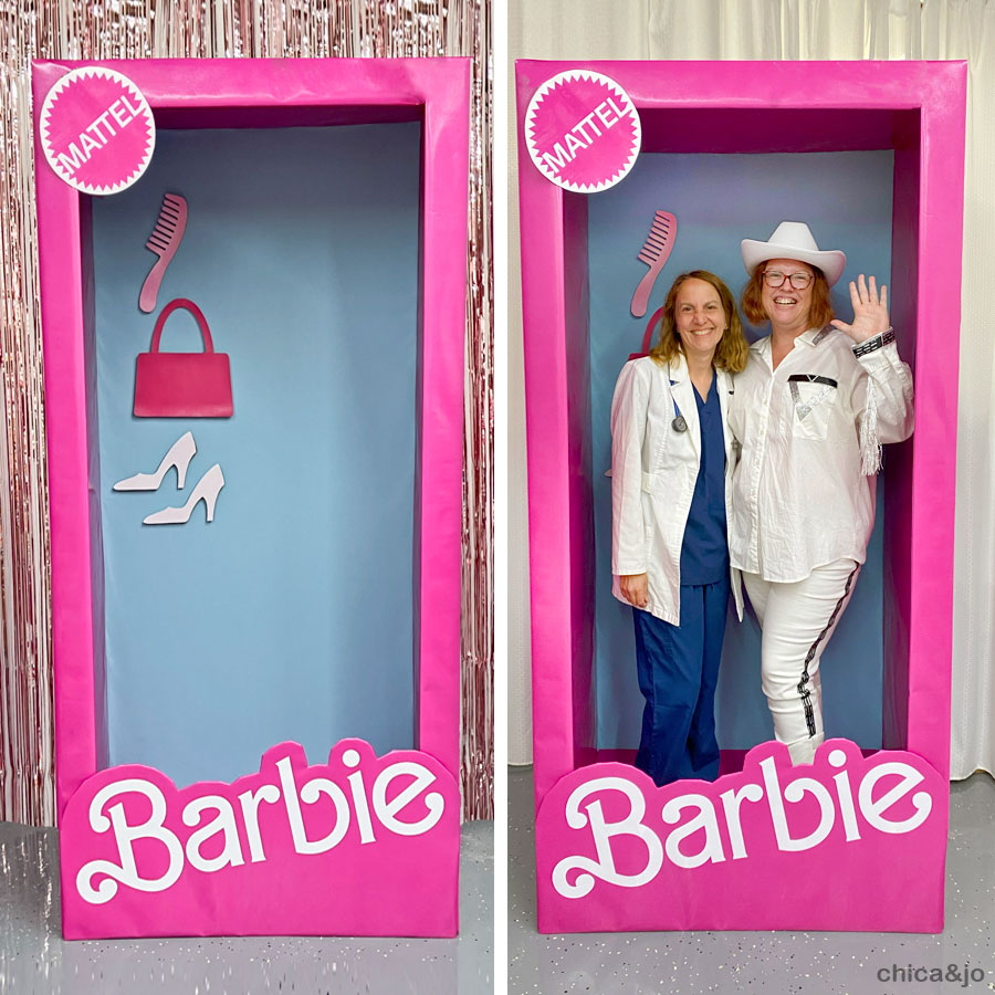 DIY Barbie Box Photo Booth Chica and Jo