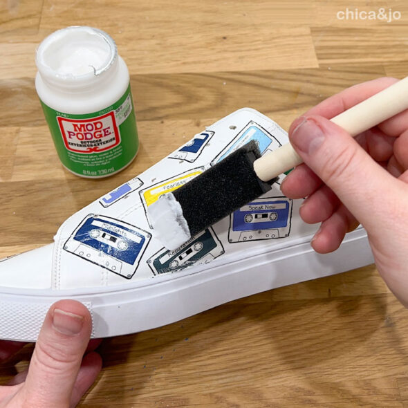 use tattoo paper to make custom shoes - seal to protect