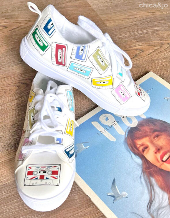 use tattoo paper to make custom shoes - taylor swift eras tour concert