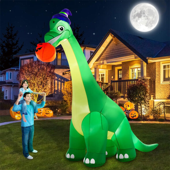 13 foot inflatable cute dinosaur giant halloween yard decor