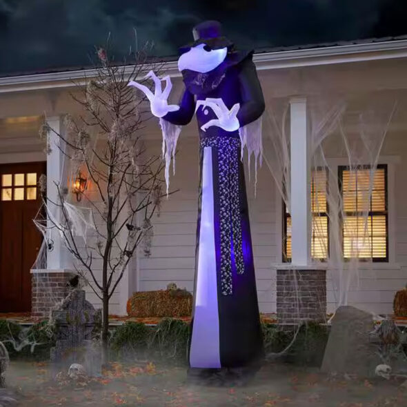 12 foot inflatable victorian reaper giant halloween yard decor