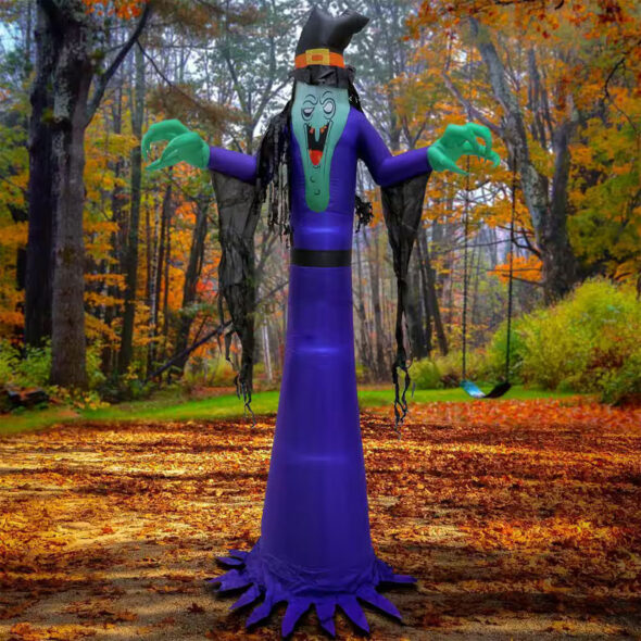 12 foot inflatable witch giant halloween yard decor