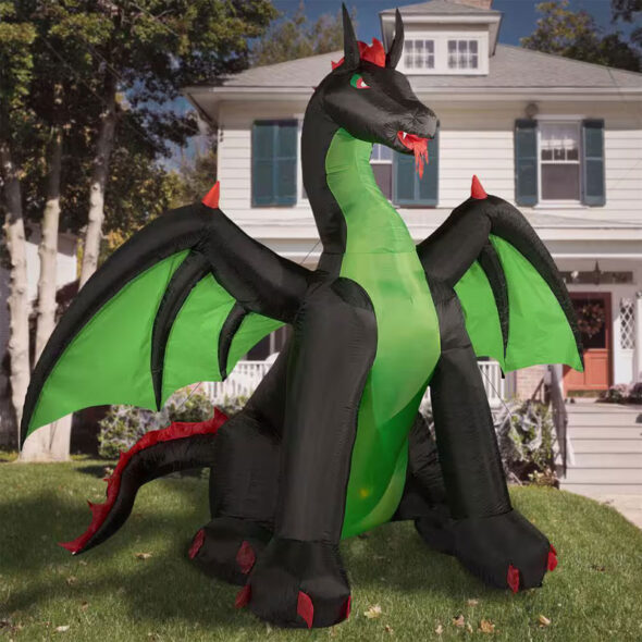 12 foot inflatable dragon giant halloween yard decor