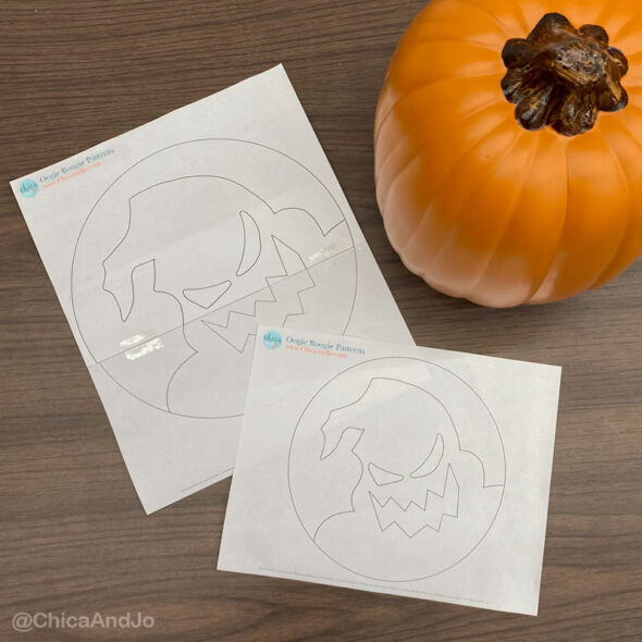 oogie boogie pumpkin stencil - printable pattern