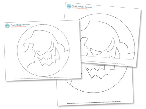 oogie boogie pumpkin stencil - free template