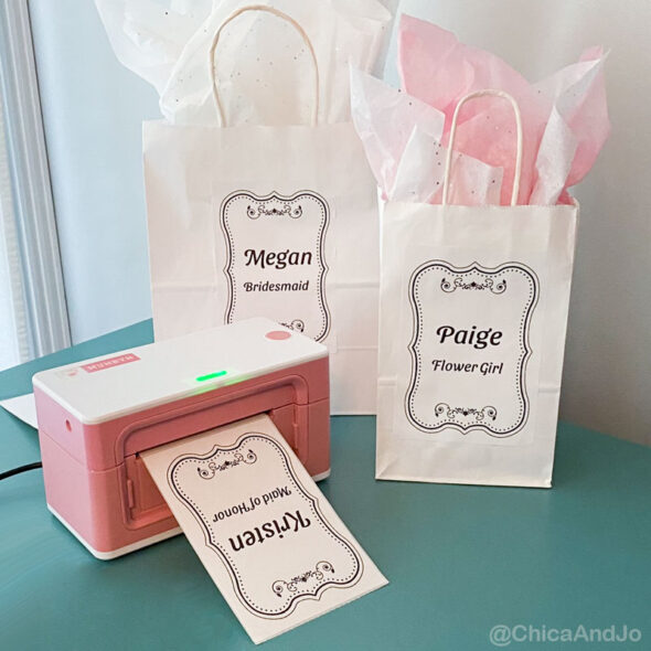 diy favor labels at home - wedding party favor bags