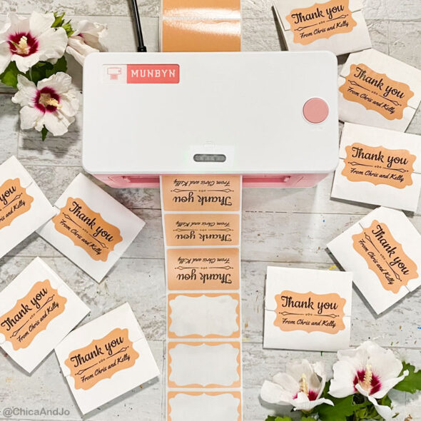 diy wedding favor labels with thermal printer