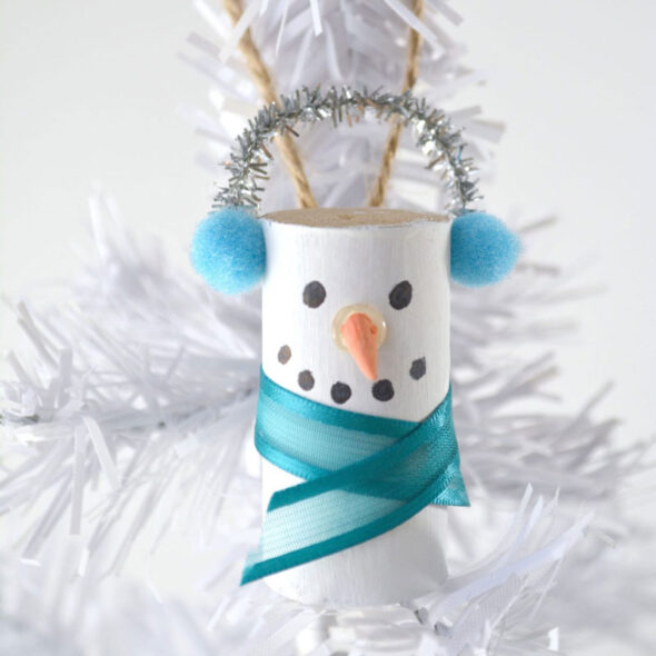 wine cork christmas crafts - snowman ornaments