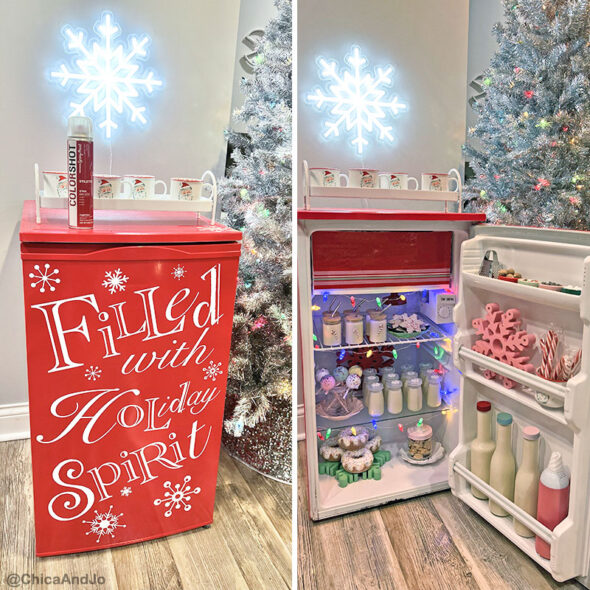 Christmas Eggnog Refrigerator