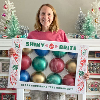 Make a Giant Shiny Brite Christmas Ornament Box