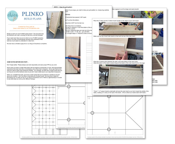 plinko board build plans