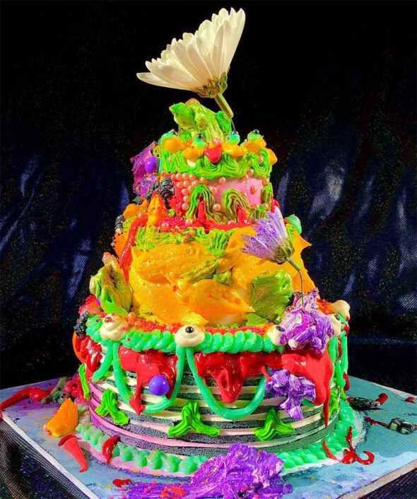 trendy chaos cakes colorful